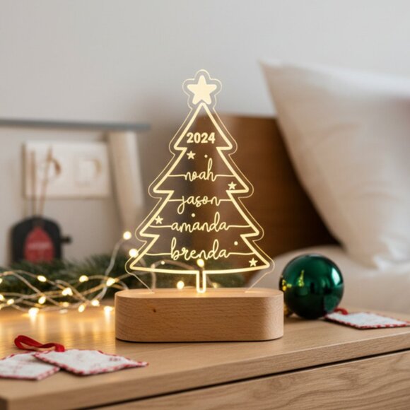 Christmas Tree Night Light – Personalized LED Festive Decor - Picture 8 of 8